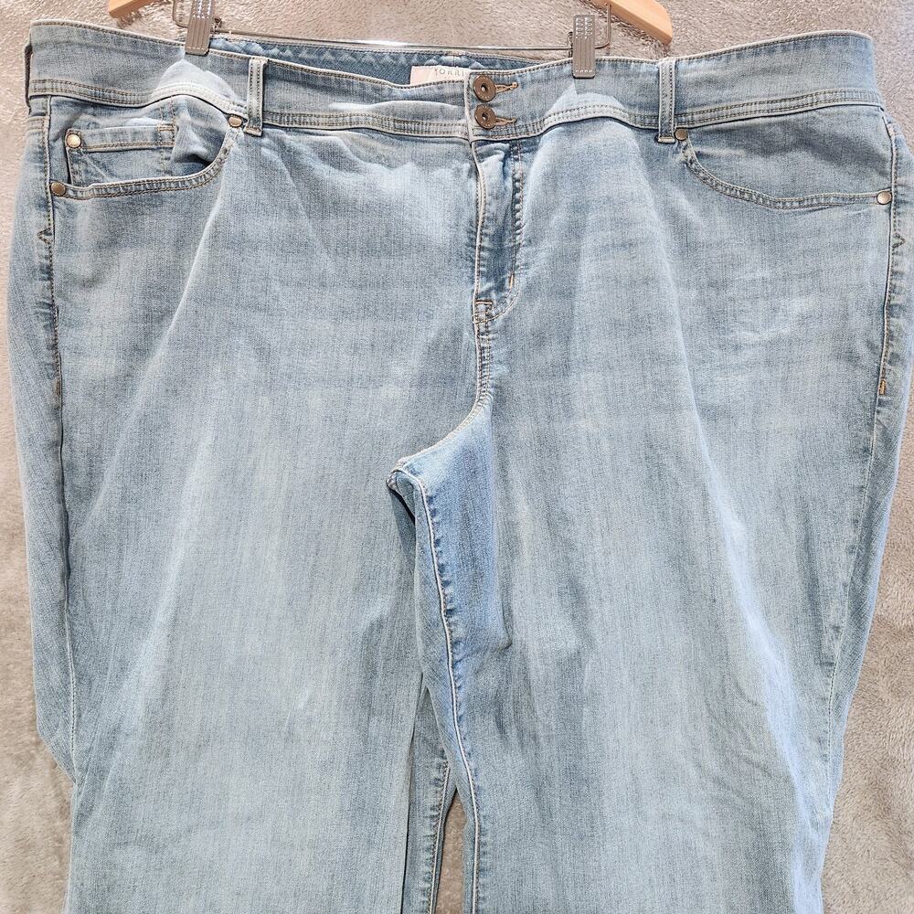 Torrid Womens Light Wash Denim Wide Leg Jeans Size 30R Minimalist Casual Basic - Picture 2 of 14